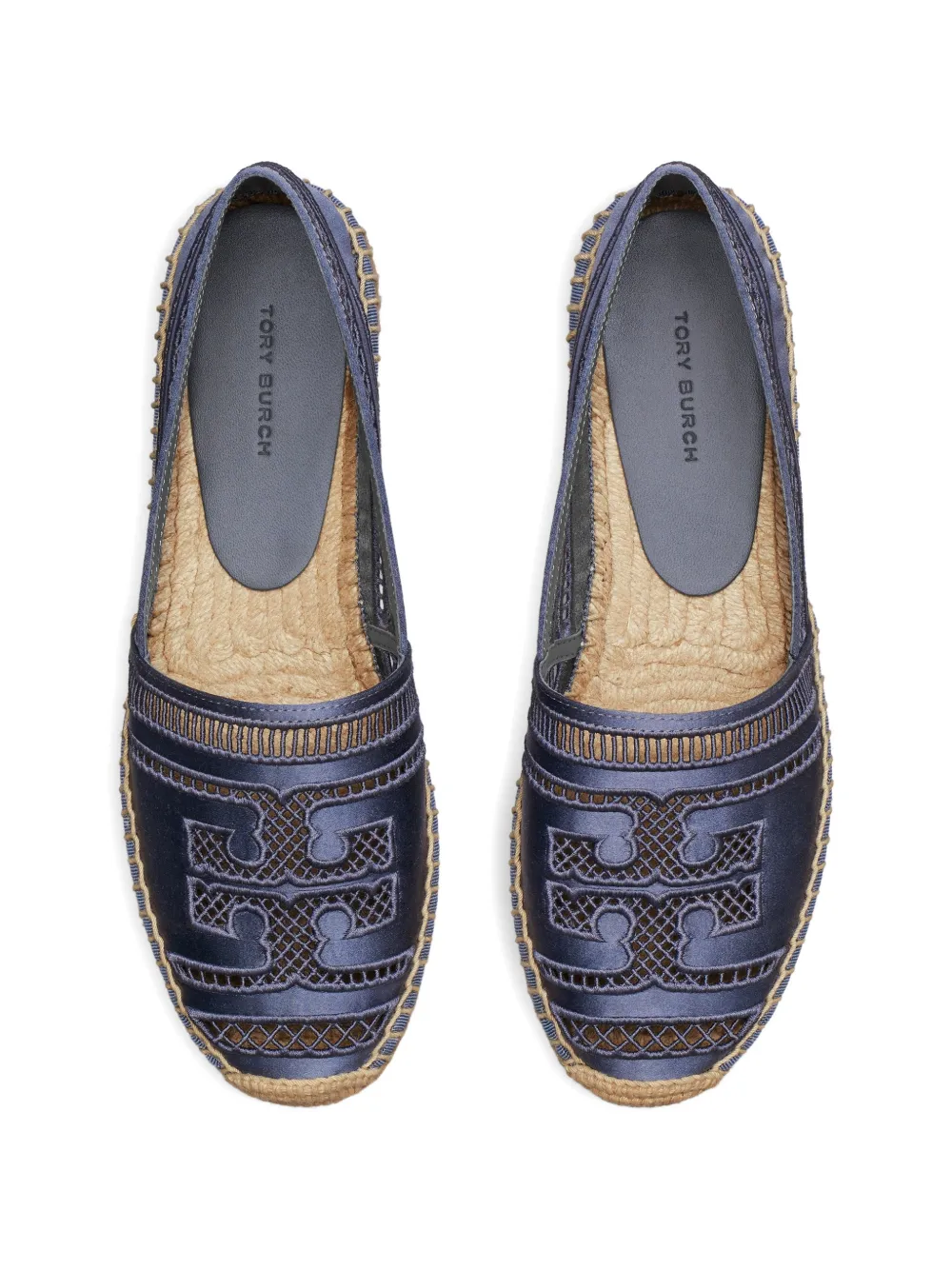 Tory Burch Open geweven espadrilles Blauw
