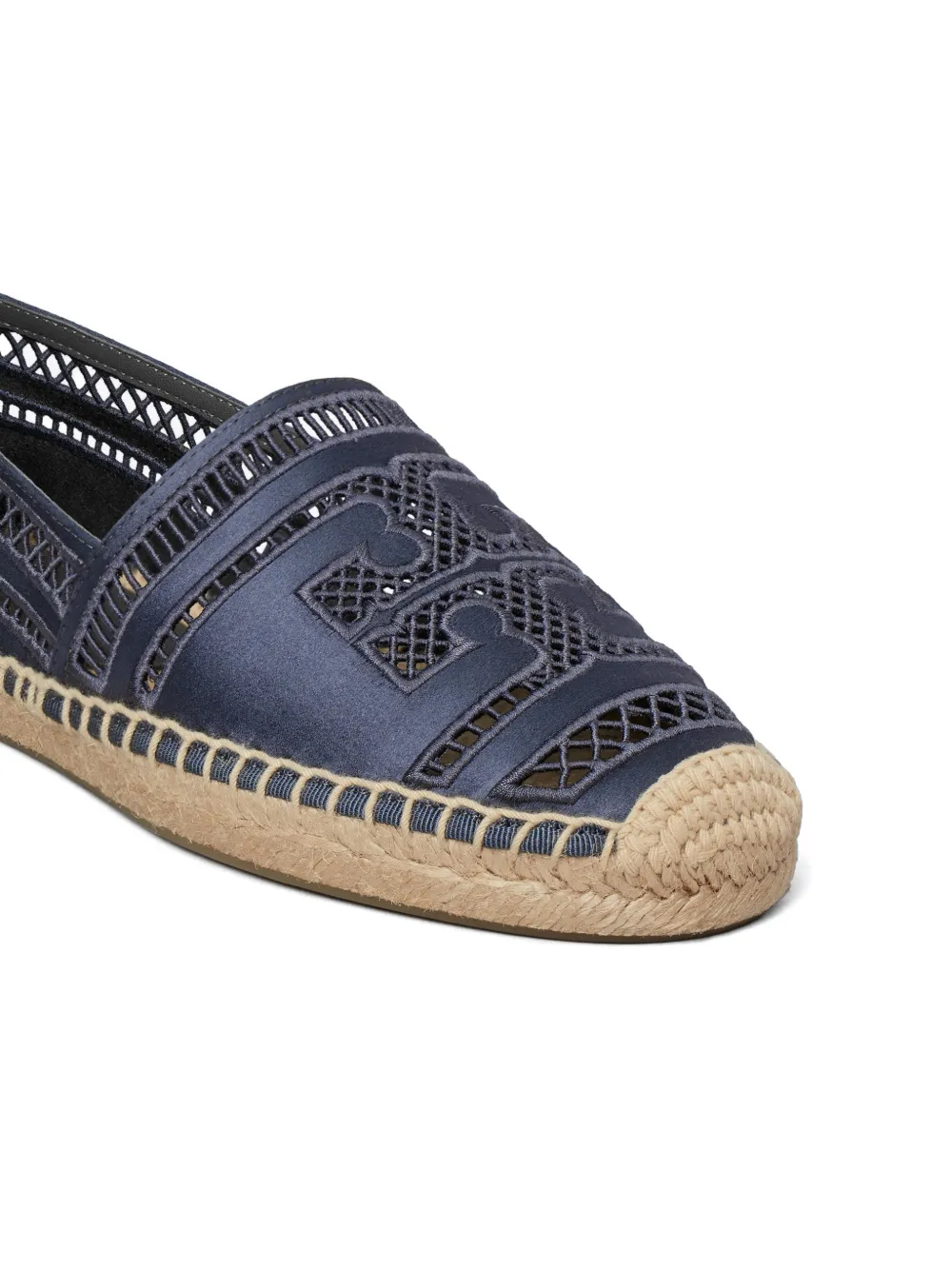 Tory Burch Open geweven espadrilles Blauw
