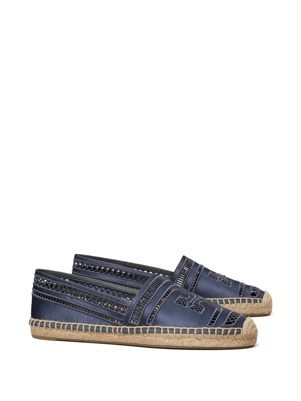 Tory Burch Open geweven espadrilles Blauw