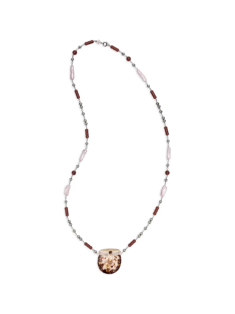 Tory Burch runway shell necklace - Grigio