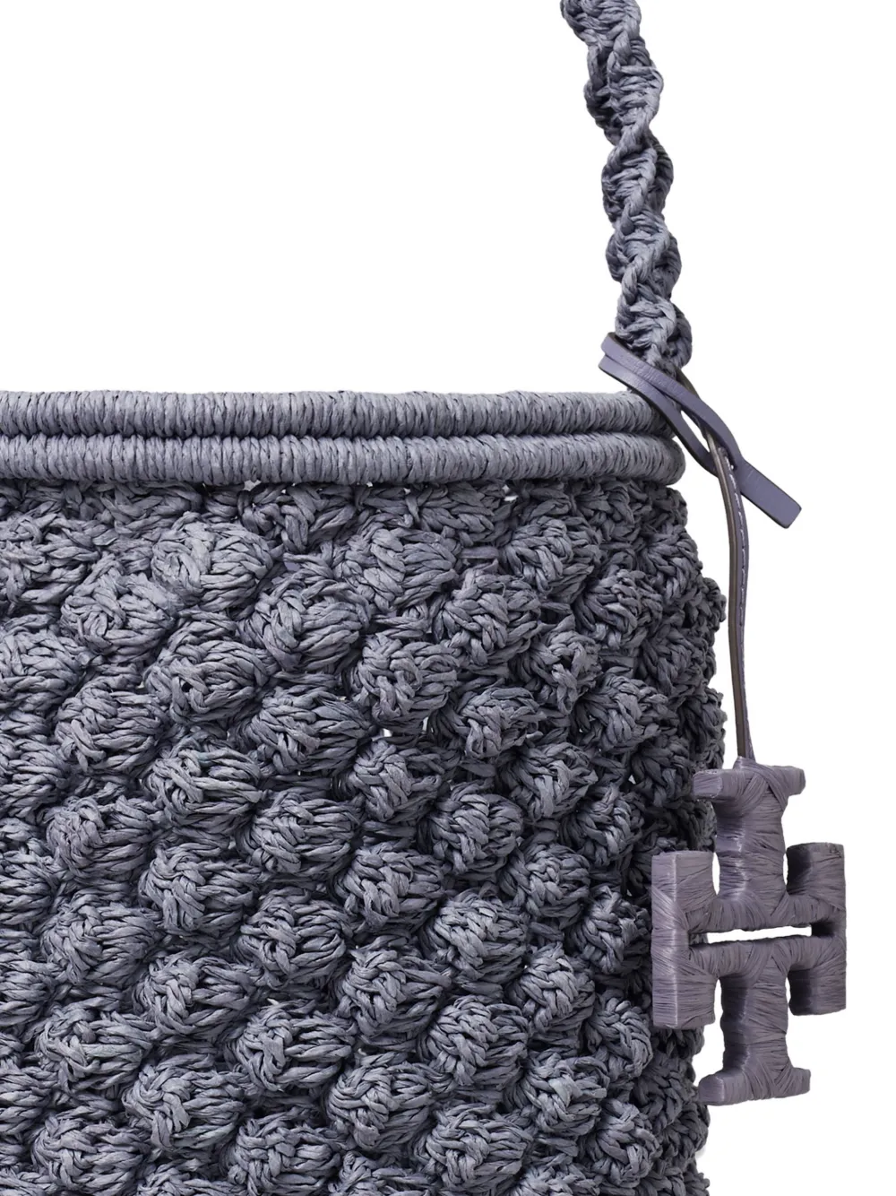 Tory Burch Ella handgehaakte bucket-tas Grijs