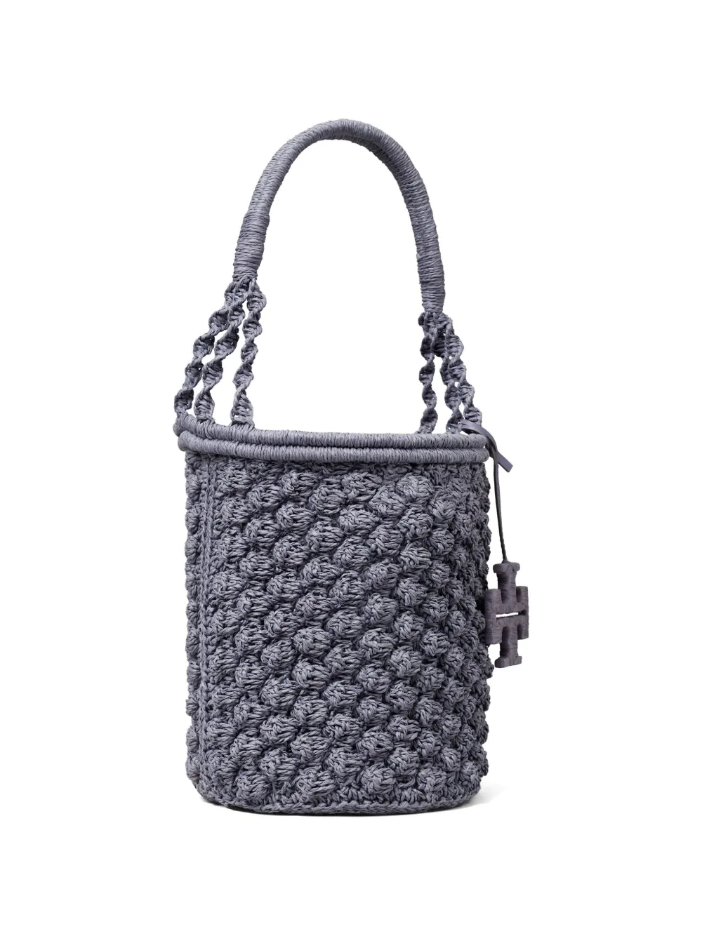 Tory Burch Ella handgehaakte bucket-tas Grijs