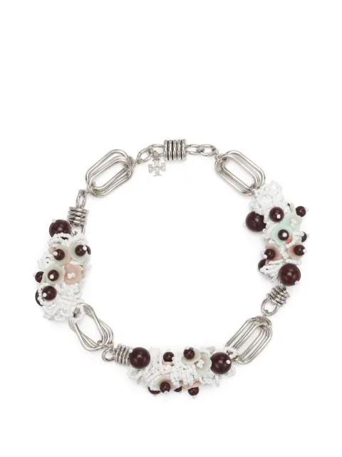 Tory Burch large runway beaded necklace