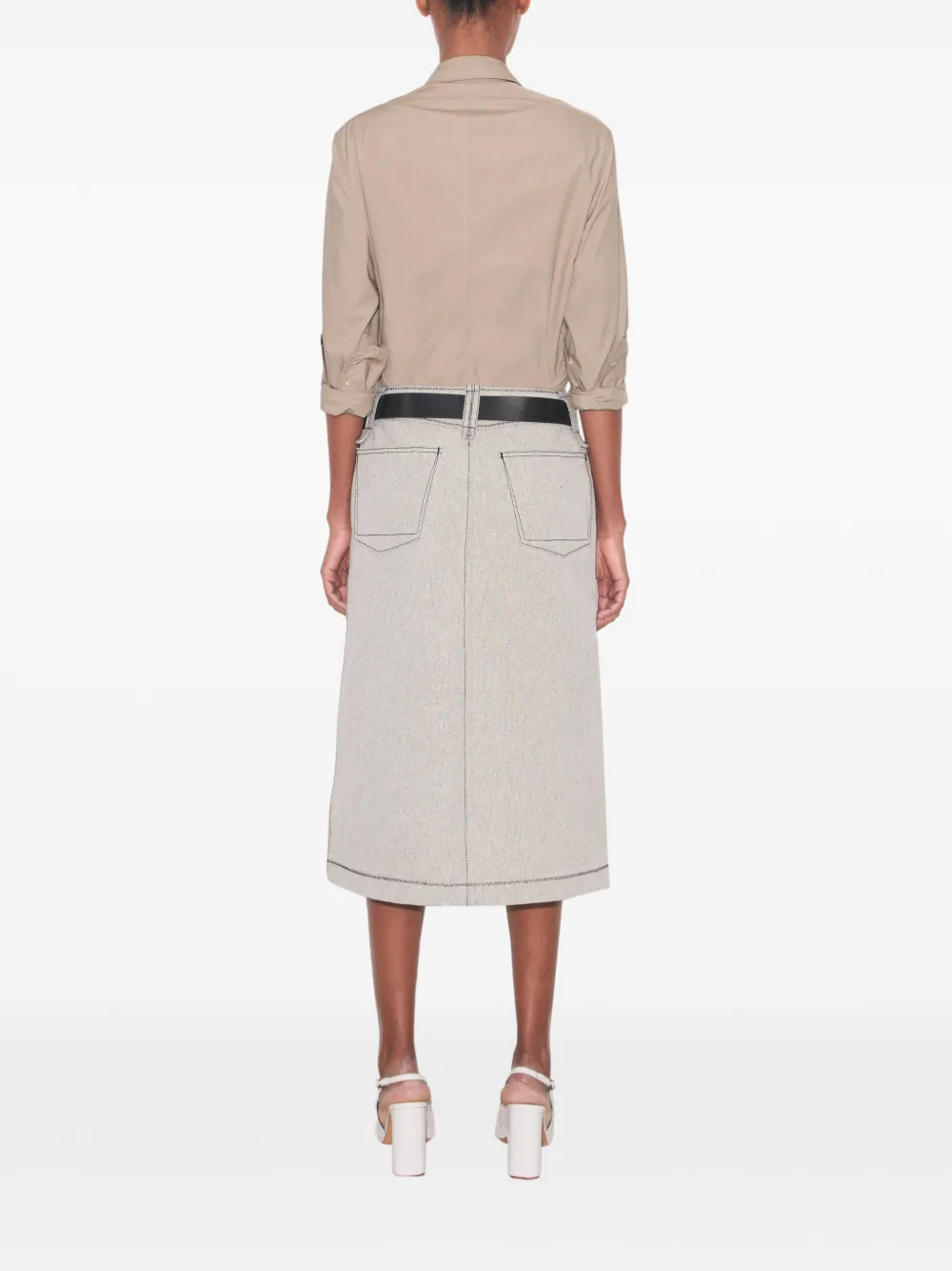 Tory Burch Katoenen canvas rok Grijs