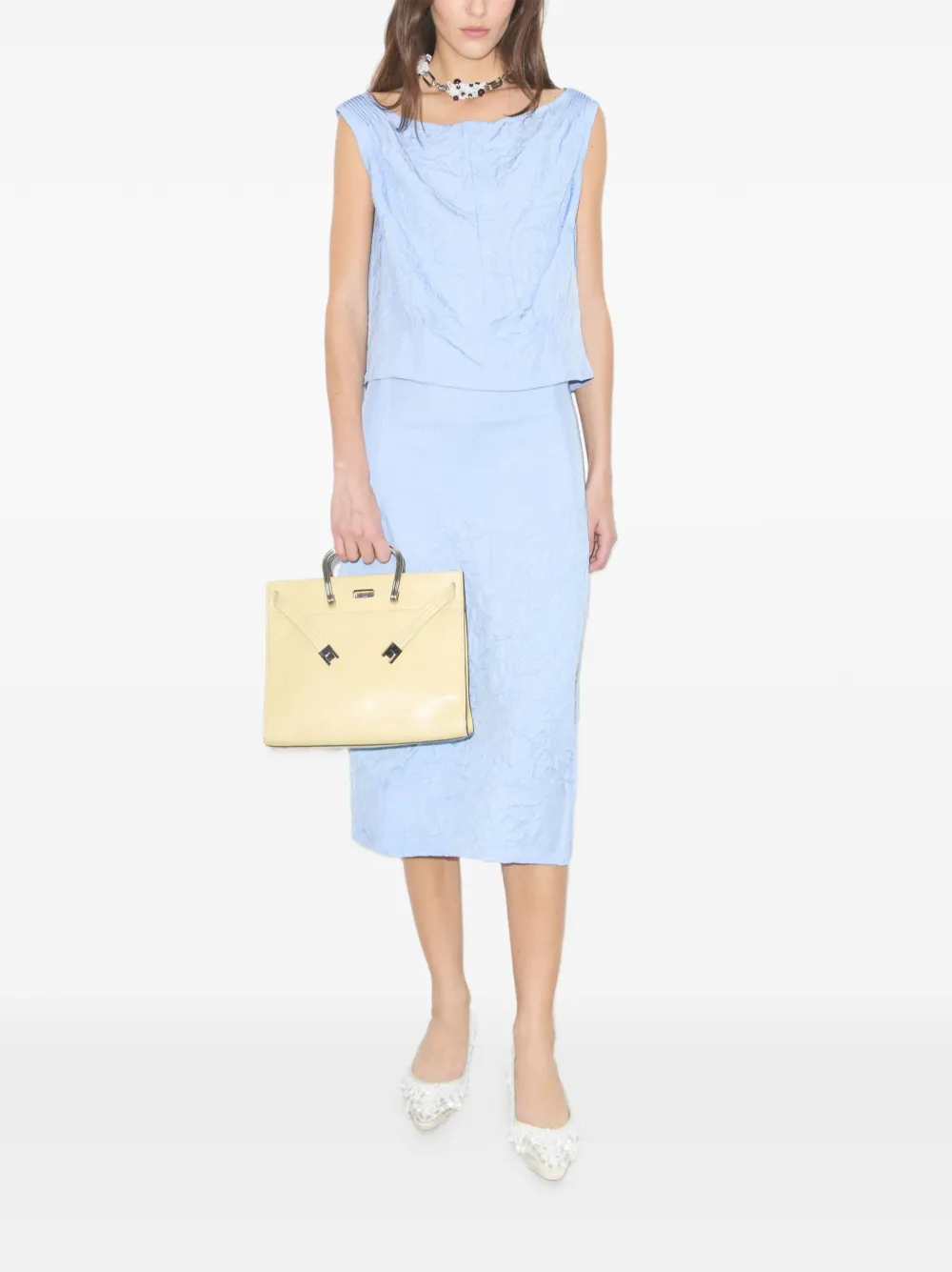 Tory Burch Gekreukte viscose rok Blauw
