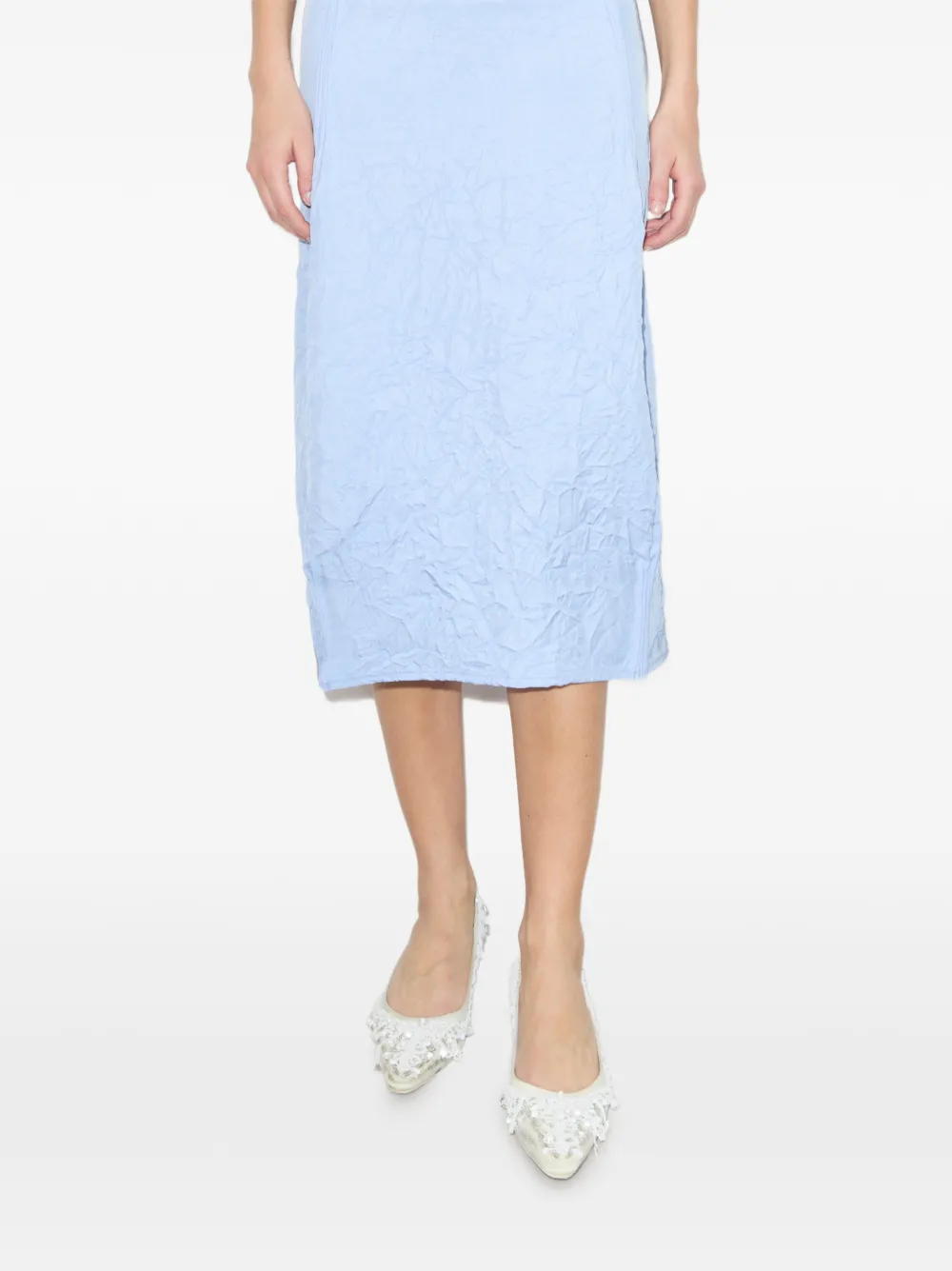 Tory Burch Gekreukte viscose rok Blauw