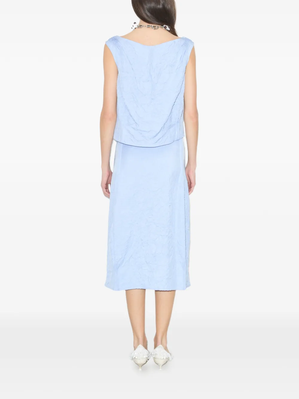 Tory Burch Gekreukte viscose rok Blauw