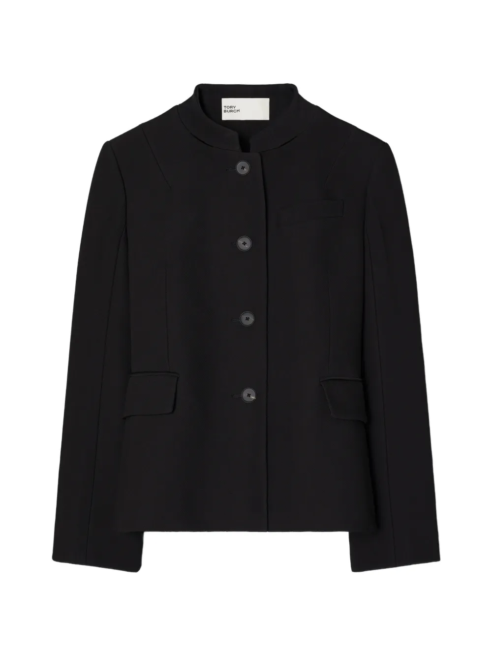 Tory Burch Giacca in viscosa e crêpe di cotone - Nero