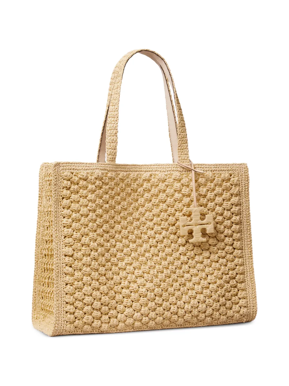 Tory Burch Ella grote handgehaakte shopper Beige