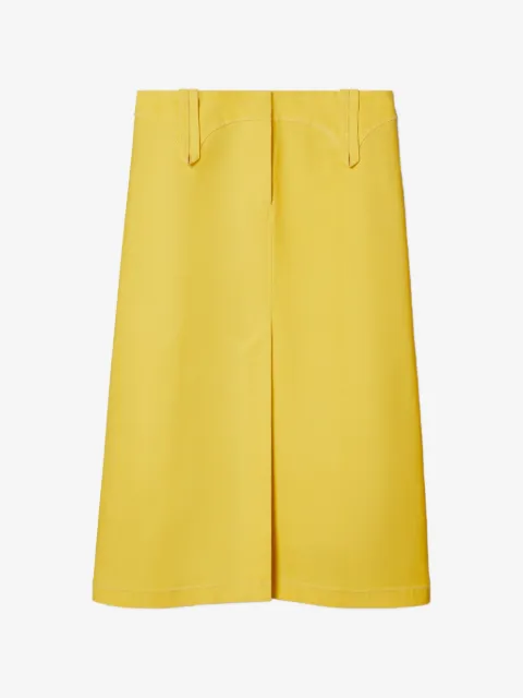 Tory Burch falda de lona encerada