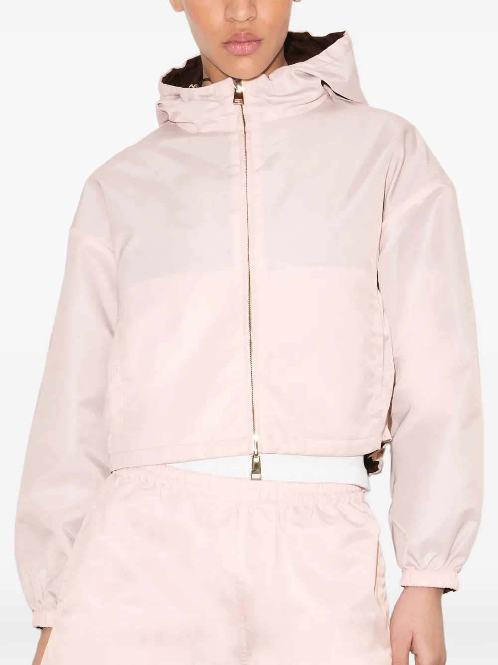 Tory Burch Omkeerbaar cropped nylon jack Roze