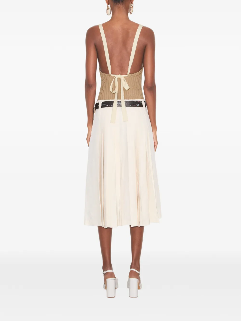 Tory Burch Plooirok Beige