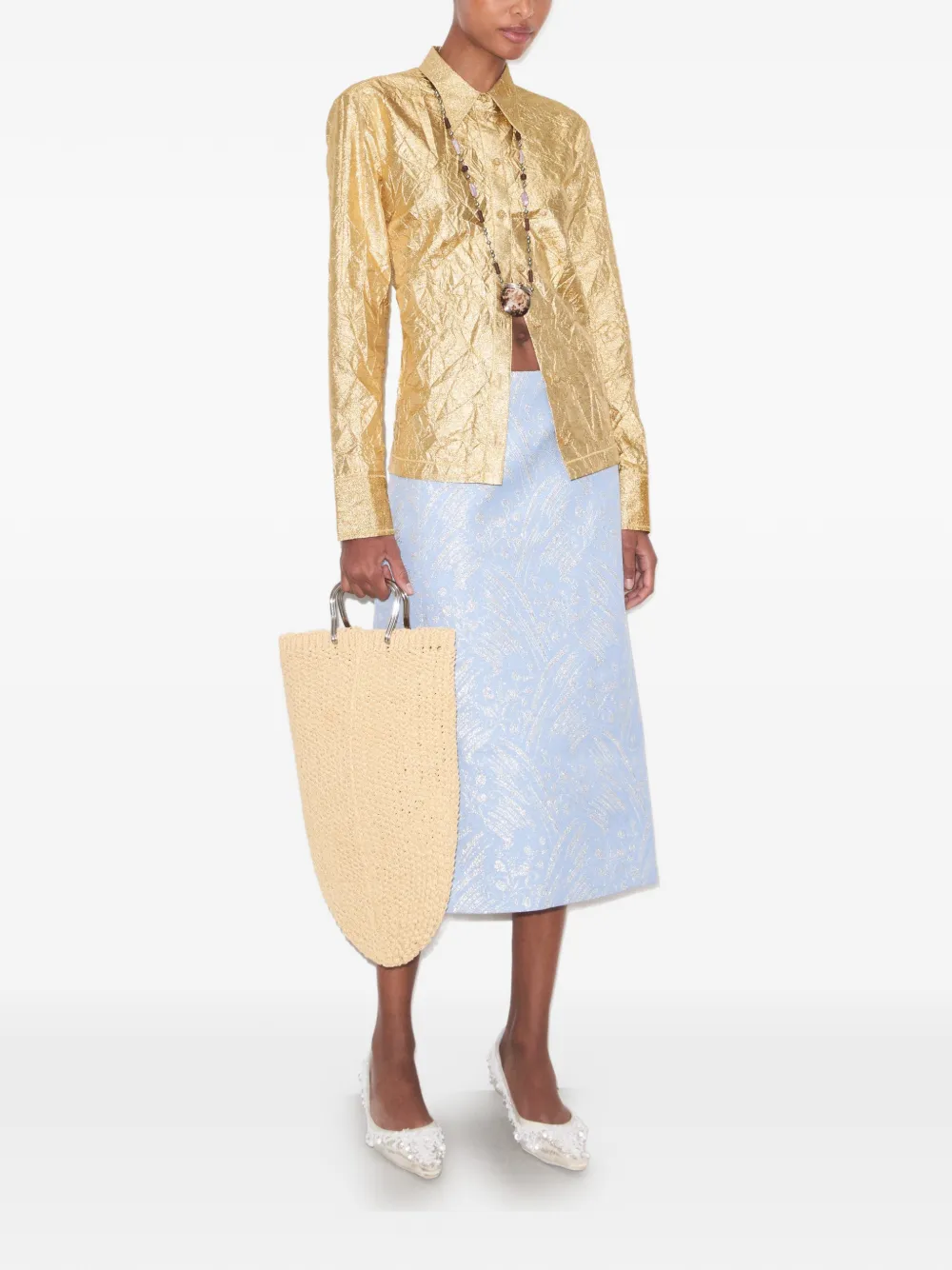Tory Burch Zijden blouse Goud