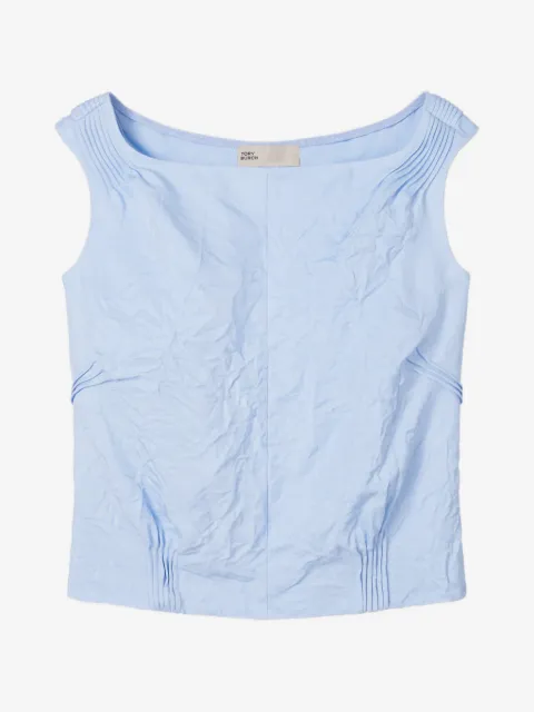 Tory Burch crinkled viscose top