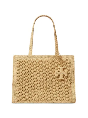 Tory Burch Small Ella Crochet Tote Bag | Neutrals | FARFETCH
