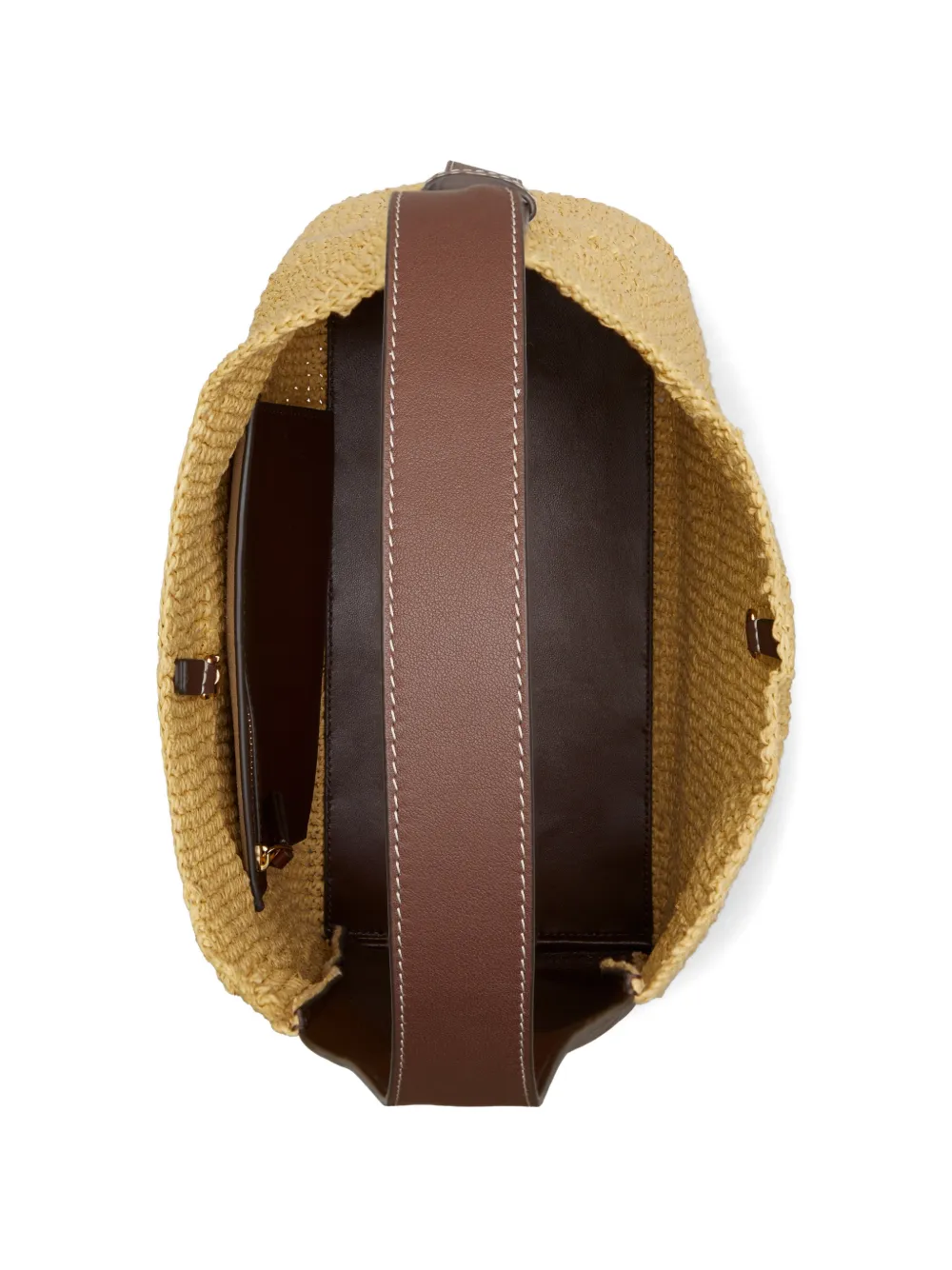 Tory Burch Romy geweven schoudertas Beige