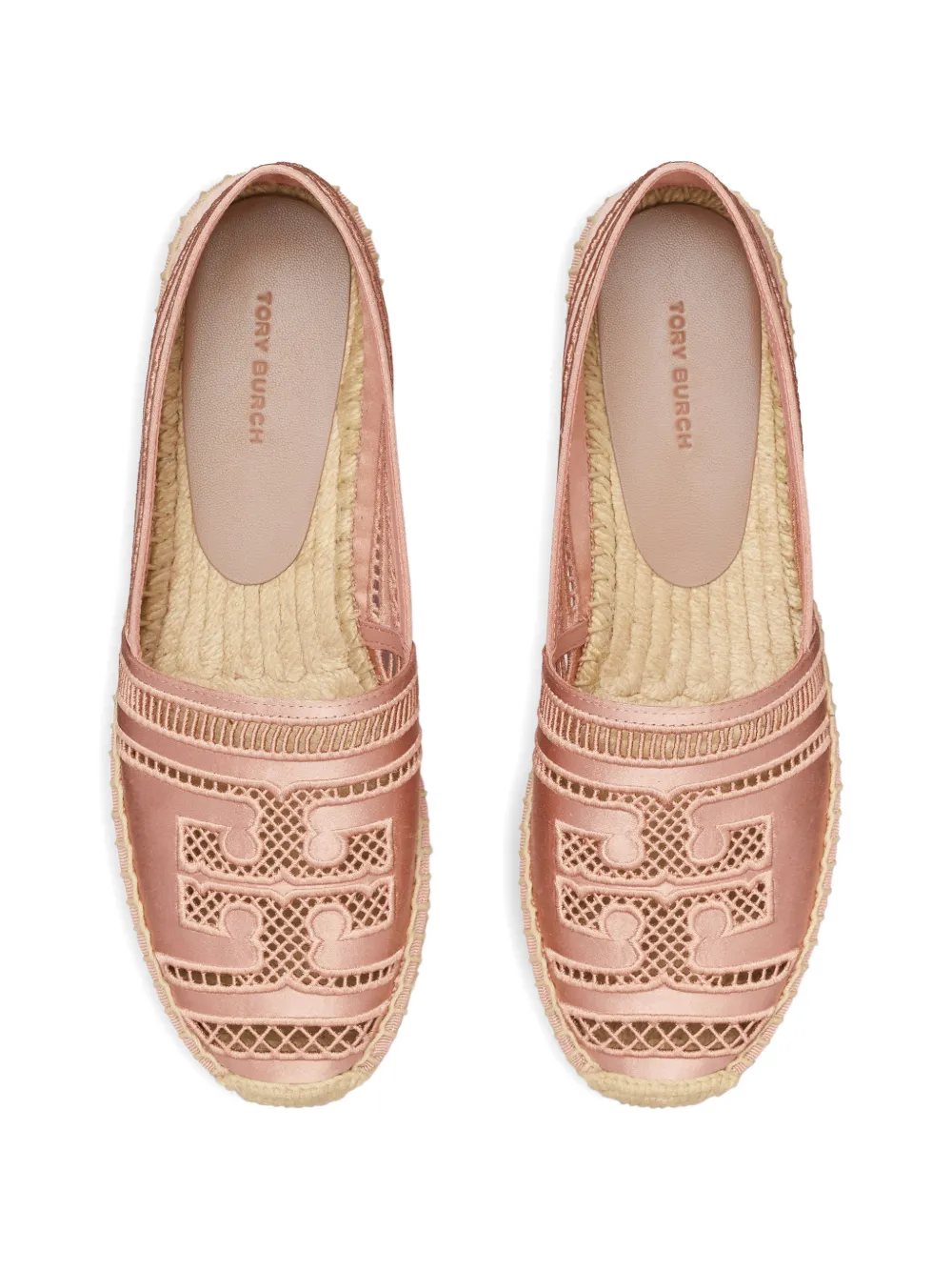 Tory Burch Open geweven espadrilles Roze