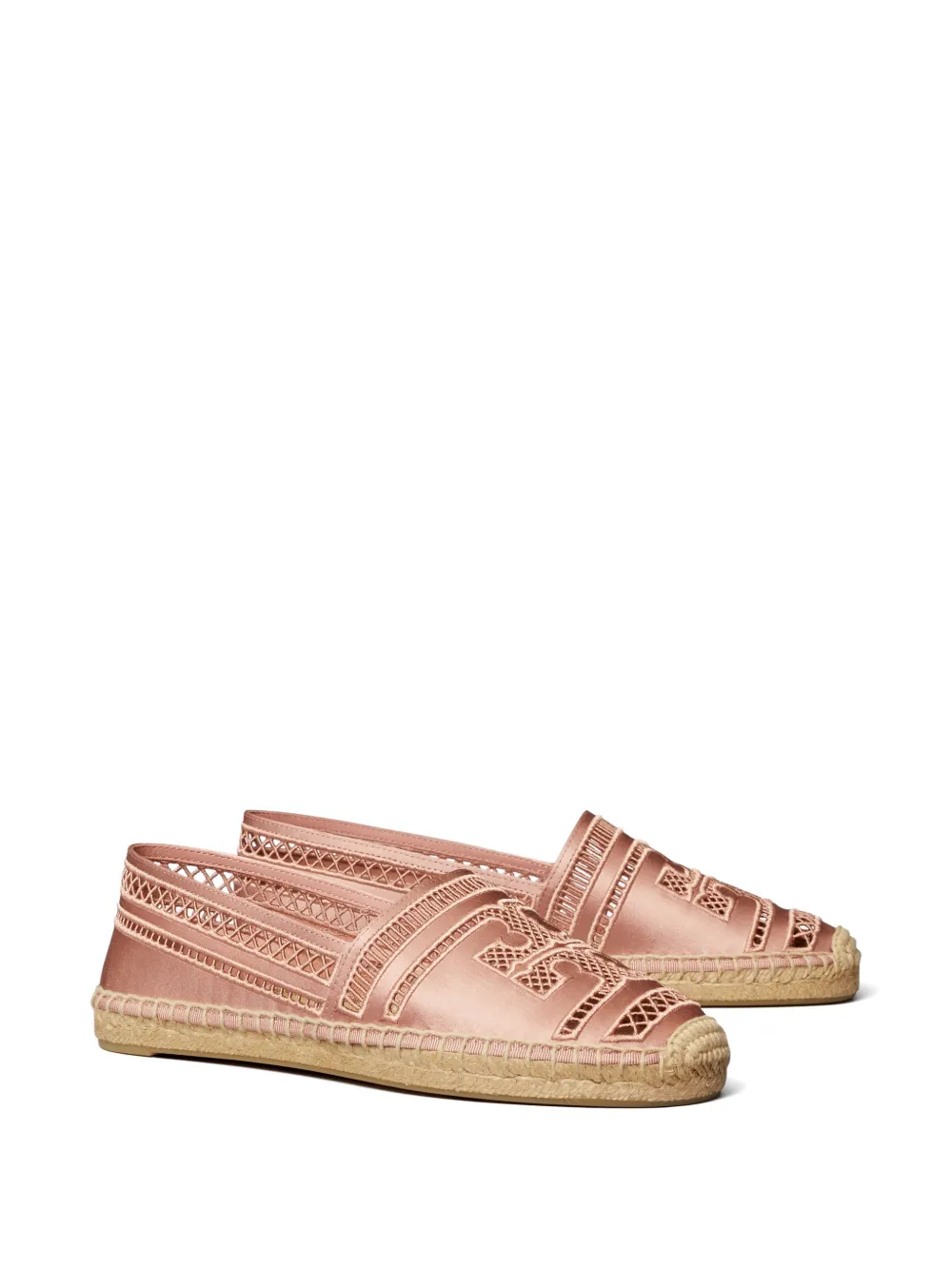 Tory Burch Open geweven espadrilles Roze