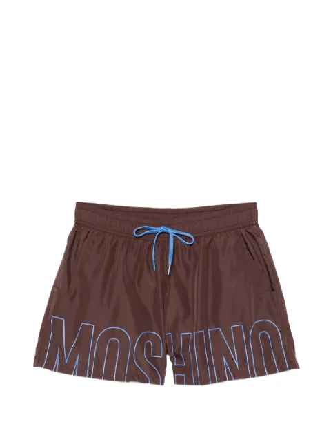 Moschino badeshorts med løbesnor og logotryk