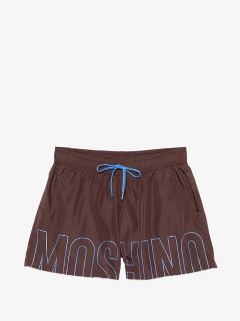 Moschino logo-print drawstring swim shorts