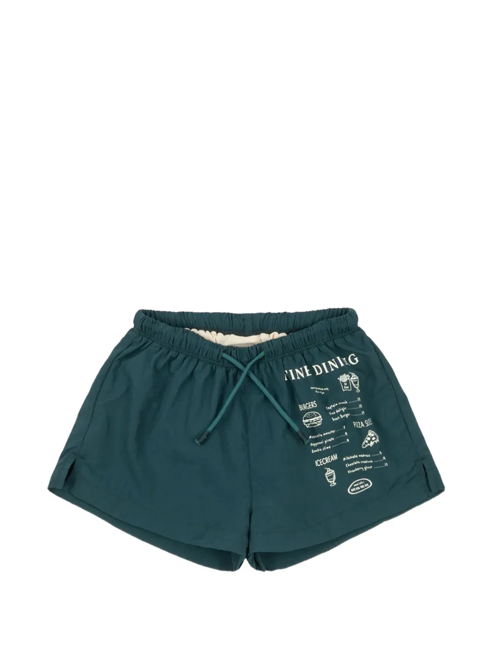 Konges Sløjd Pomio graphic-print drawstring swim shorts - Verde