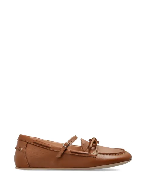 AGL Hoola Hoop bow-detail leather boat shoes