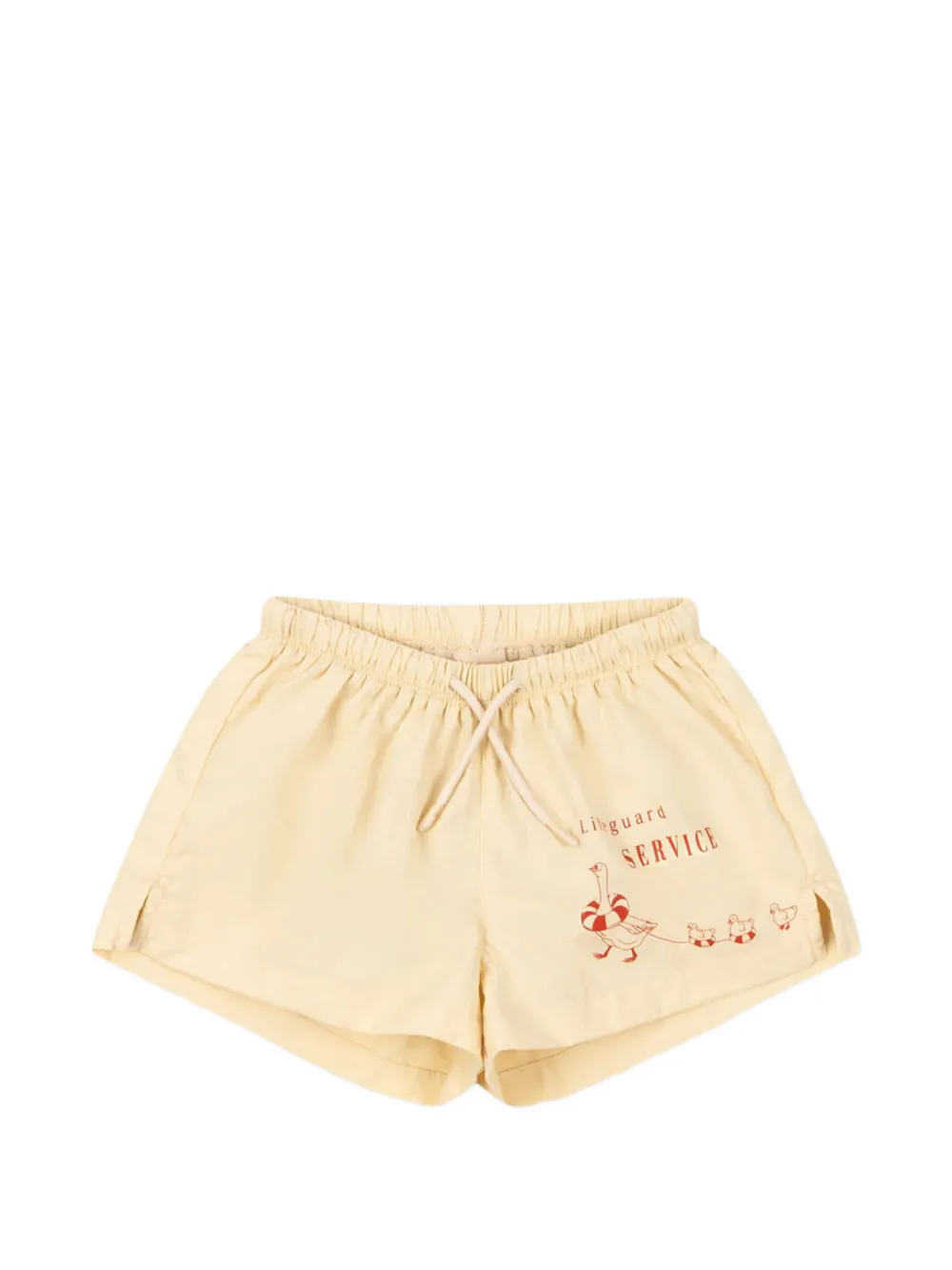 Konges Sløjd Pomio graphic-print drawstring swim shorts - Toni neutri
