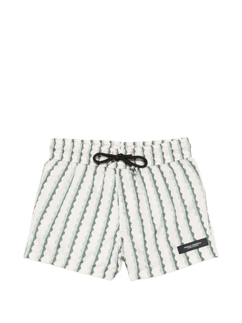 Paolo Pecora Kids striped swim shorts - Verde