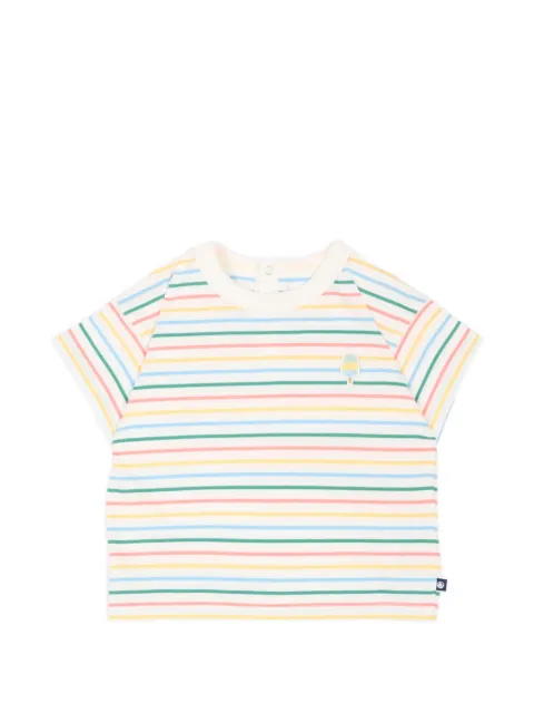 Petit Bateau striped patch-detail T-shirt