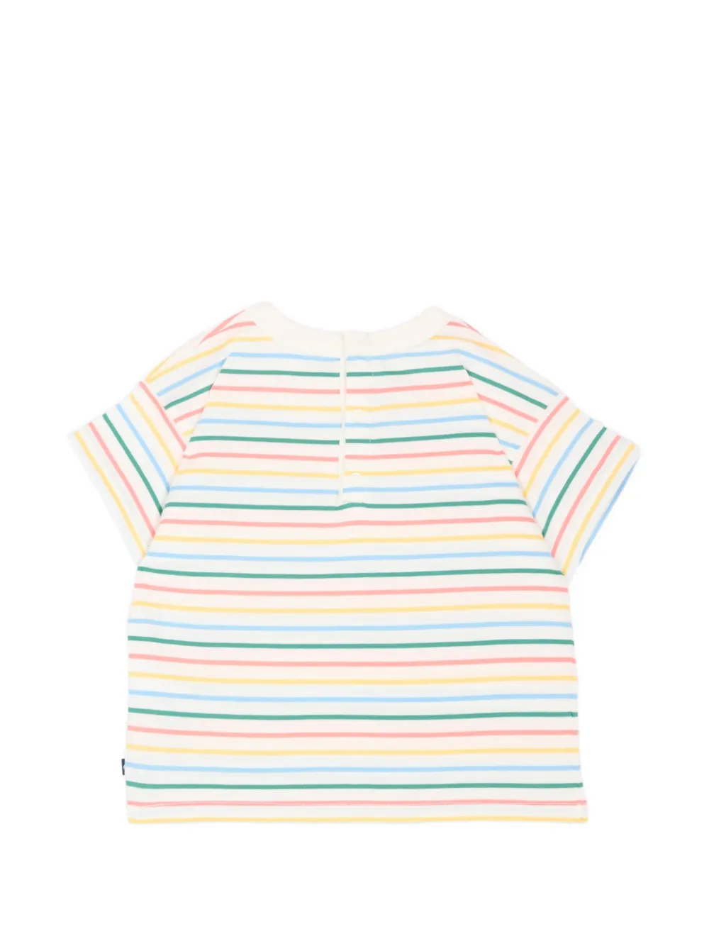 Petit Bateau Gestreept T-shirt met patch Wit
