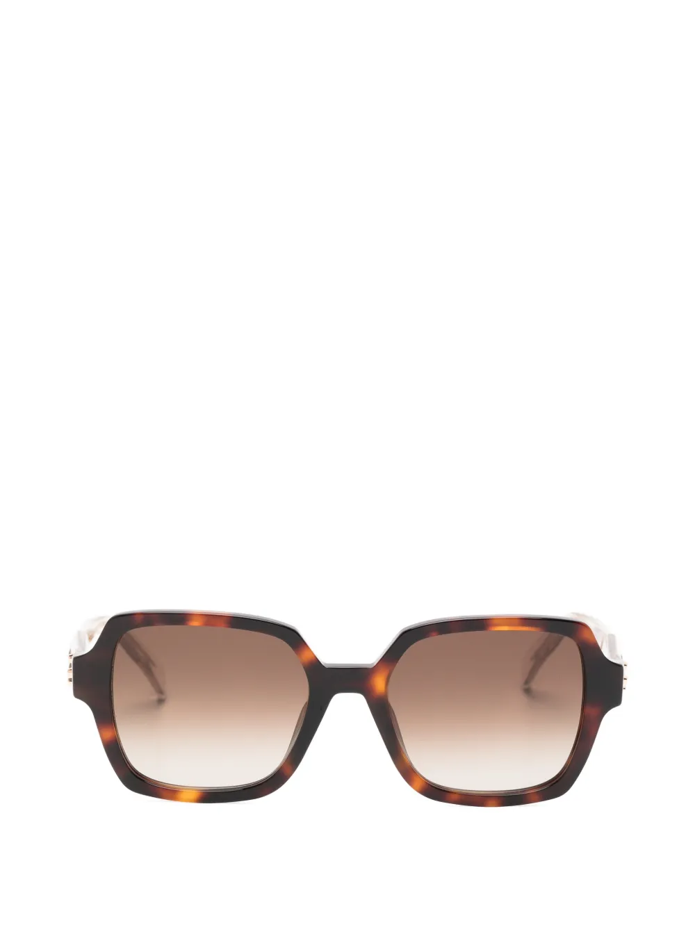 Zadig&Voltaire tortoiseshell-effect geometric-frame sunglasses - Braun