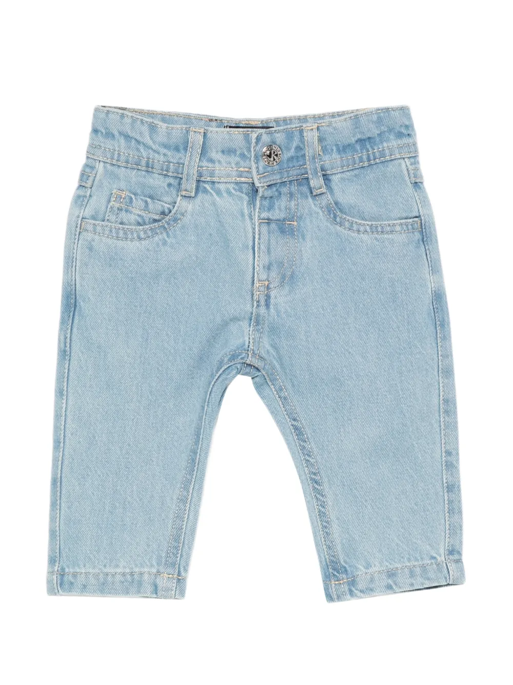 John Richmond Junior logo-patch jeans - Blu