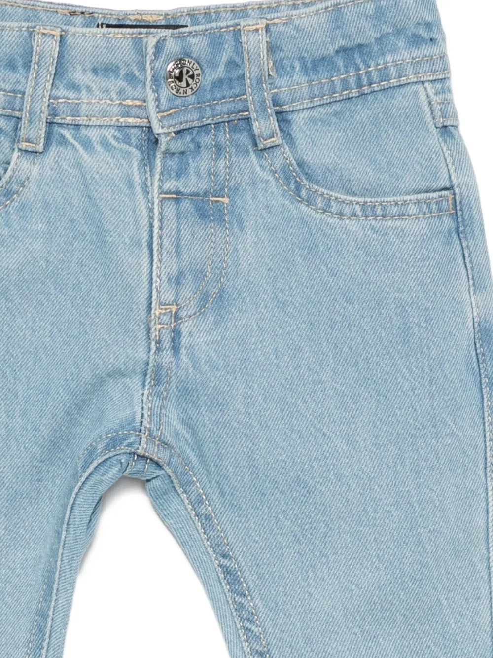 John Richmond Junior Jeans met logopatch Blauw