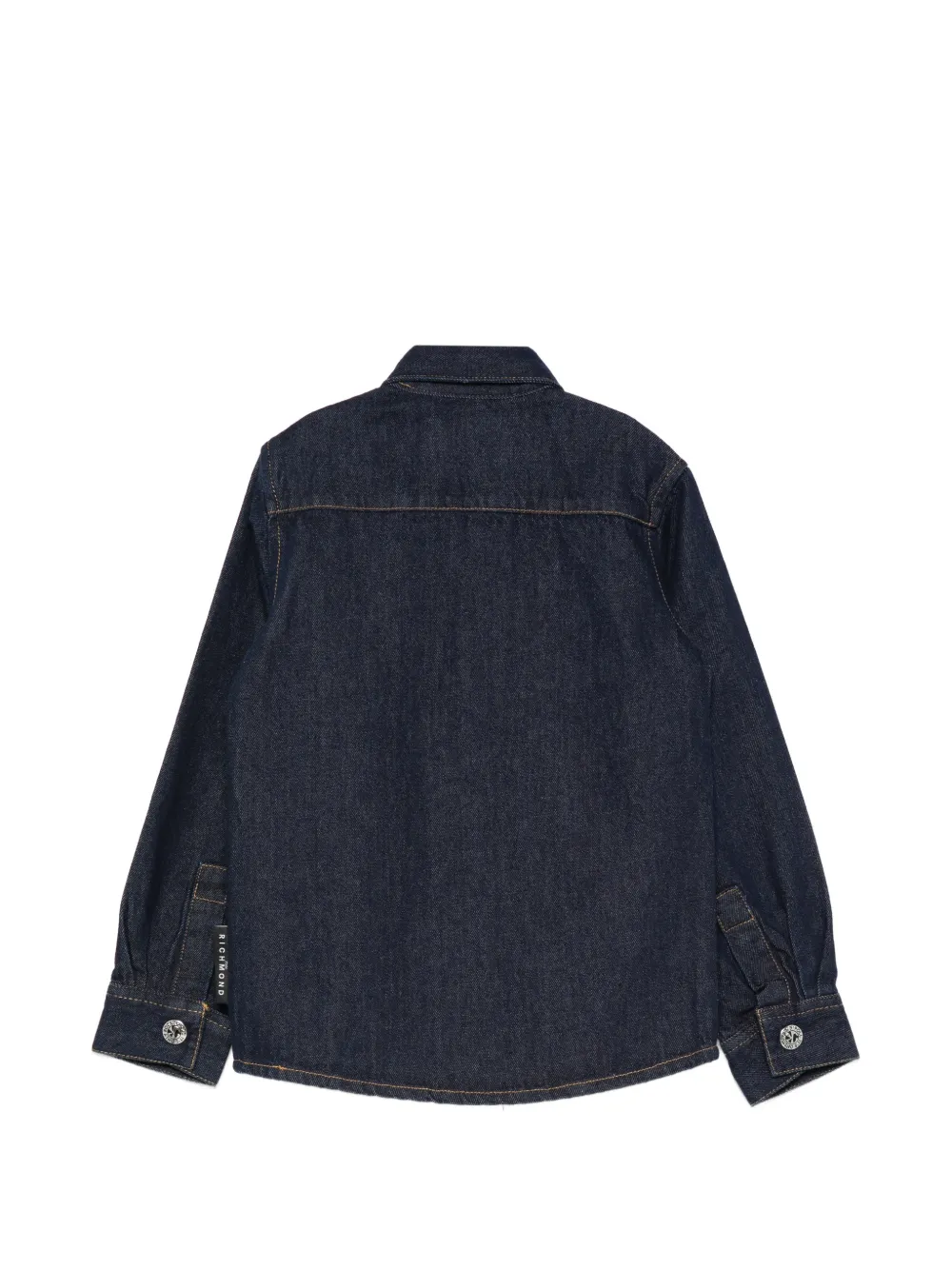 John Richmond Junior Spijkershirt met geborduurd logo Blauw