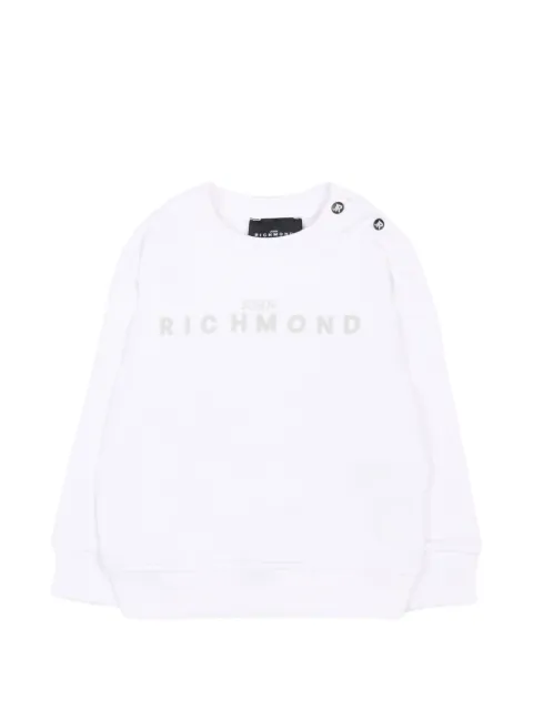 John Richmond Junior logo-detail press-stud sweatshirt