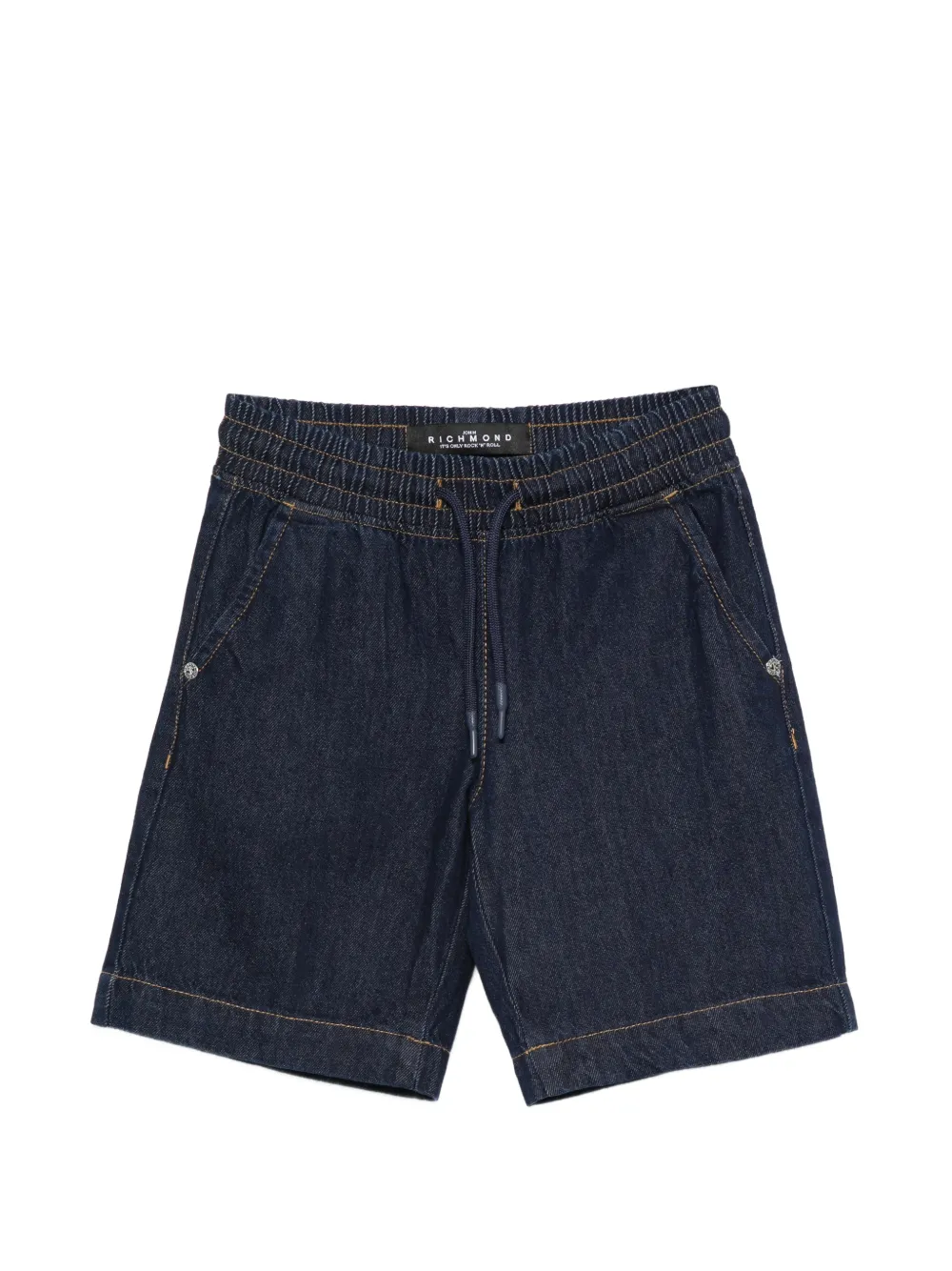 John Richmond Junior drawstring elasticated-waist shorts - Blu
