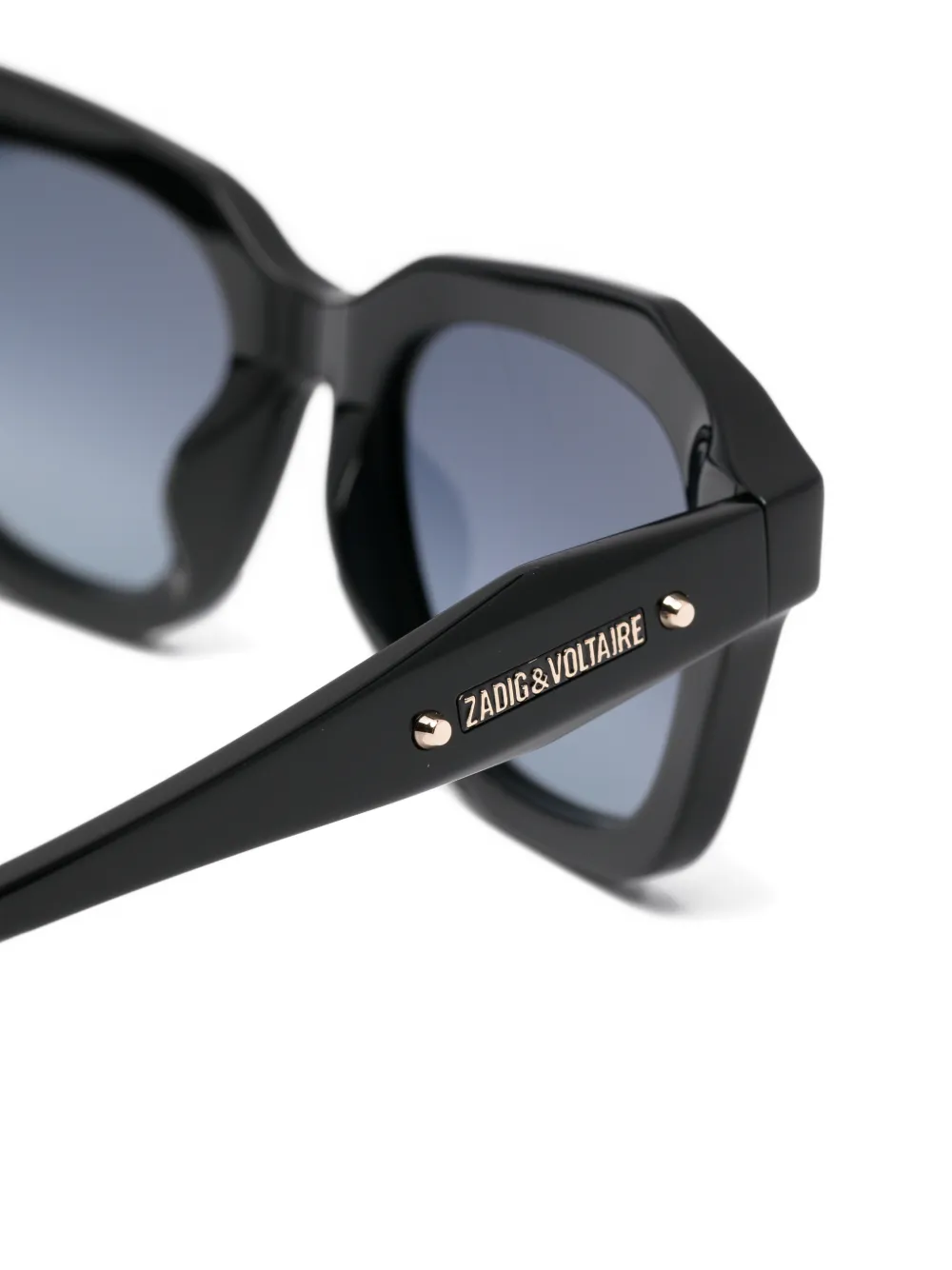 Zadig&Voltaire Zonnebril met geometrisch montuur Zwart