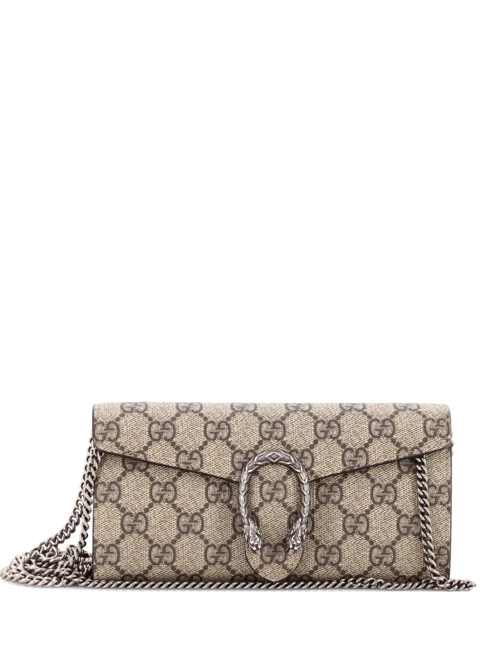 Gucci Pre-Owned Dionysus Chain Wallet GG Coated Canvas Long clutch bag - Marrone