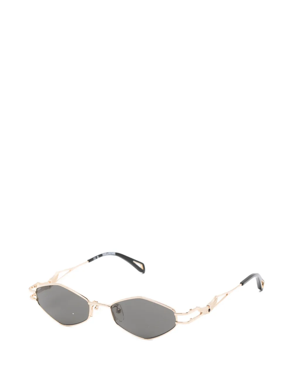 Zadig&Voltaire Zonnebril met geometrisch montuur en vleugelpatroon Goud