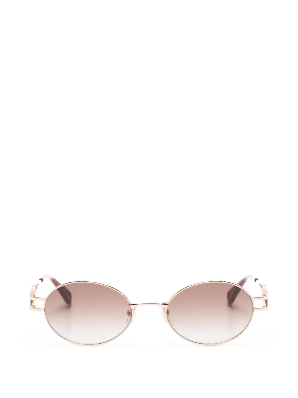 Zadig&Voltaire wing-motif oval-frame sunglasses - Gold
