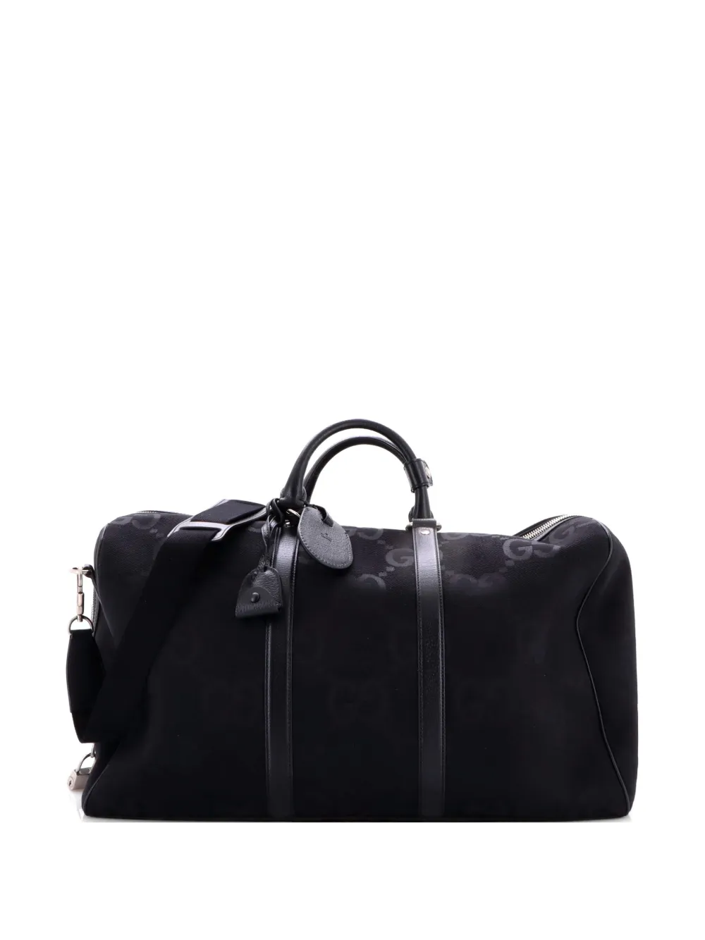 Gucci Pre-Owned Convertible Duffle Bag Jumbo GG Canvas Large travel bag - Nero