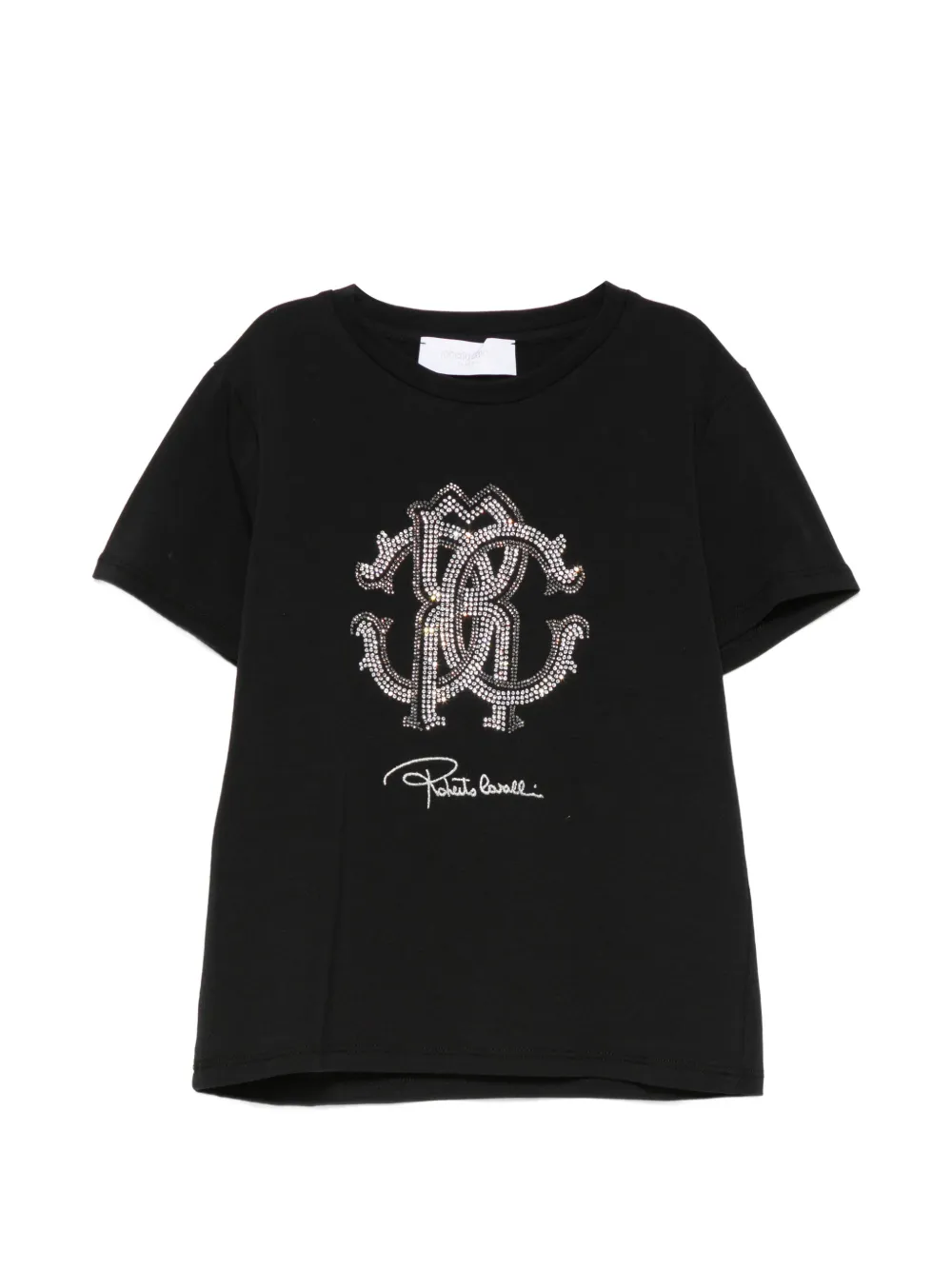 Roberto Cavalli Junior rhinestone-embellished T-shirt - Nero