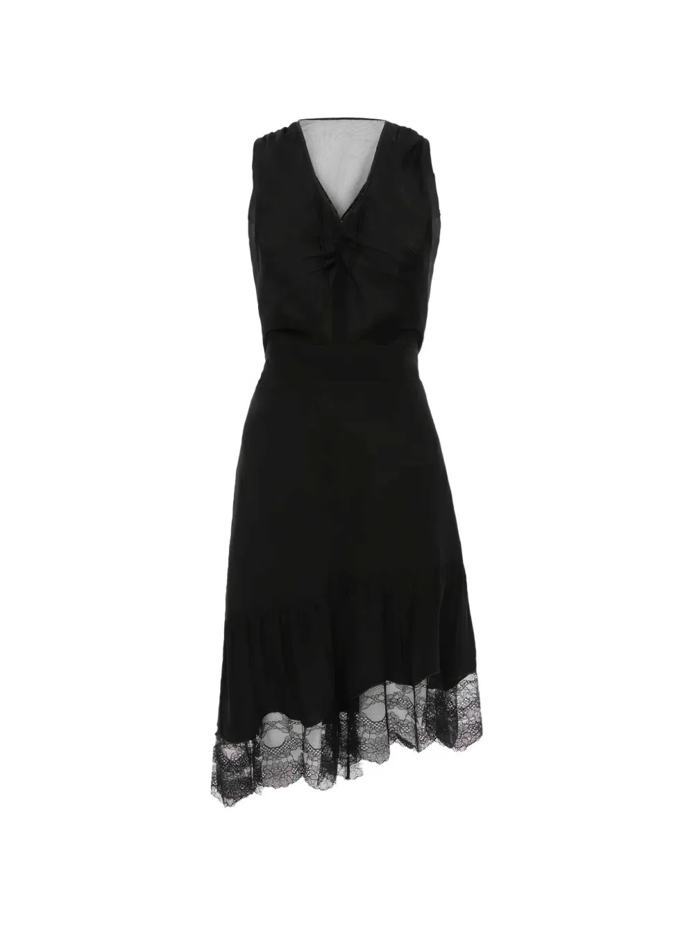 Victoria Beckham lace-trim mini dress - Nero