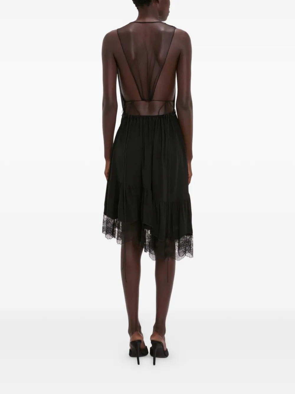 Victoria Beckham Mini-jurk met kant Zwart
