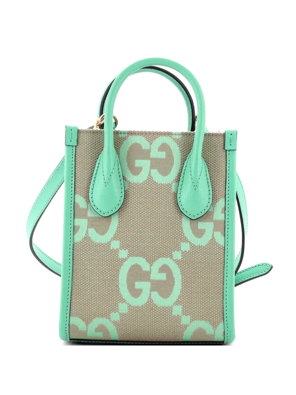 Gucci Pre-Owned Vertical Tote Jumbo GG Canvas Mini crossbody bag - Verde