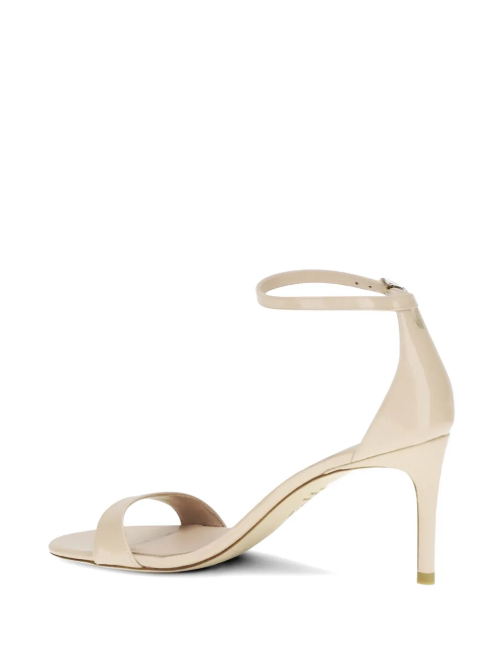 Stuart Weitzman Nudist II patent leather sandals Beige
