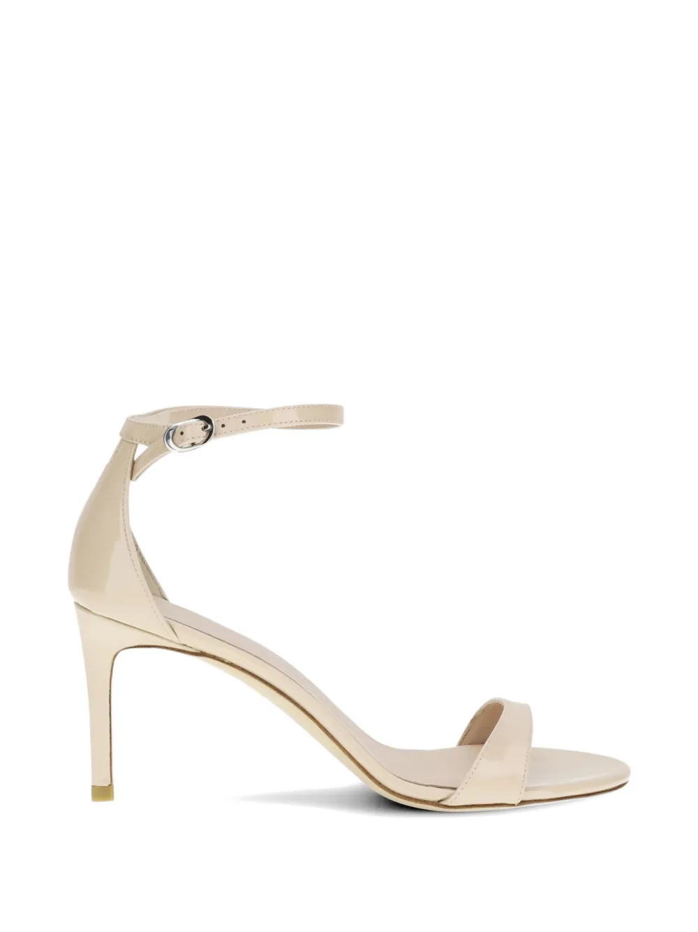 Stuart Weitzman Nudist II patent leather sandals - Nude
