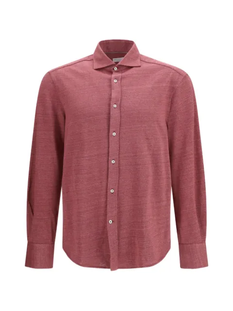 Brunello Cucinelli slub-texture shirt