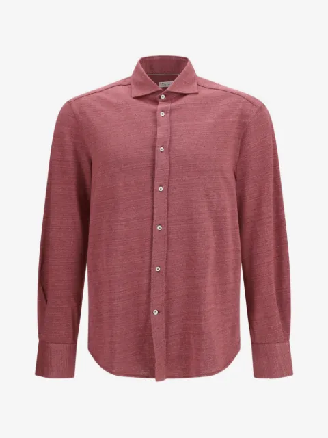 Brunello Cucinelli slub-texture shirt