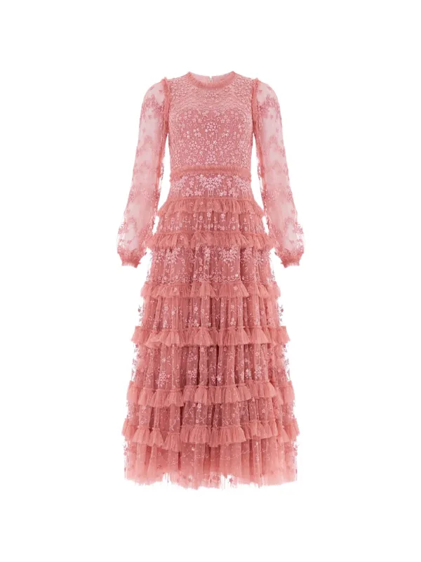 needle and thread lace dress Midsummer Lace Gown Cream